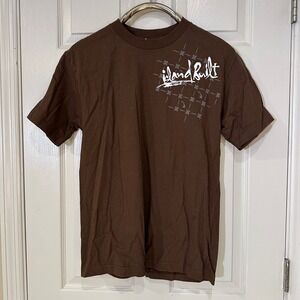 Island Built Mens Graphic T-Shirt Brown Alstyle Cotton Surfer Streetwear‎ Medium